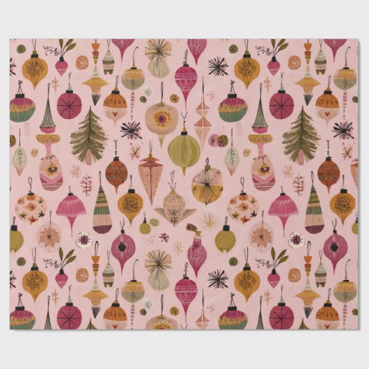 Vintage Ornament Pattern Geschenkpapier (Flach)