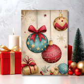 Vintage-Ornament-Schatz Karte
