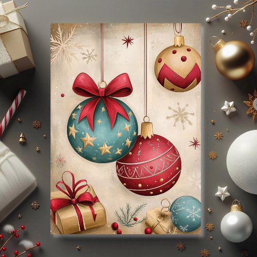 Vintage-Ornament-Schatz Karte