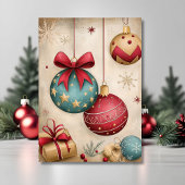 Vintage-Ornament-Schatz Karte