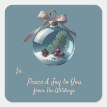 Vintage Ornament Weihnachtsgeschenke Etikett Aufkl