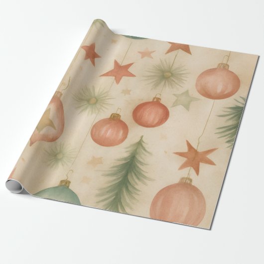 Vintage Ornament Wrapping Paper Geschenkpapier (Ungerollt)