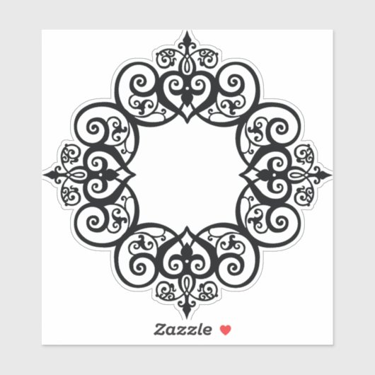 Vintage Ornamental Frame Aufkleber (Blatt)