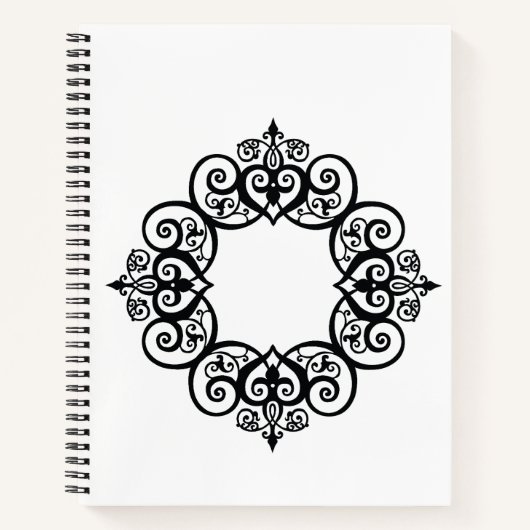 Vintage Ornamental Frame Notizblock (Vorderseite)