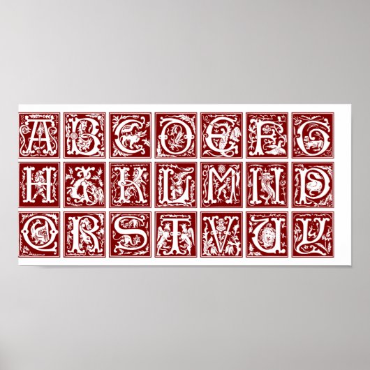 Vintage Ornamentalalphabet - Print Poster (Vorne)