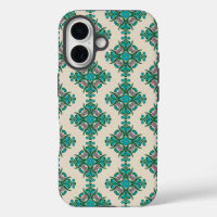 Vintage-Ornamentales-Art-Nouveau-Fliesenmuster Grü