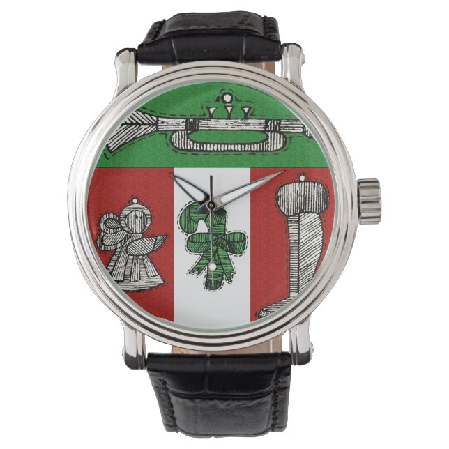 Vintage Ornamente Armbanduhr (Vorderseite)