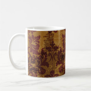 Vintage Ornamente, barocke Rokoko-Textur. Kaffeetasse