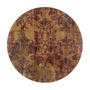 Vintage Ornamente, barocke Rokoko-Textur. Schneidebrett
