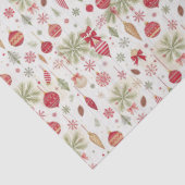 Vintage Ornamente Botanicals Weihnachten Seidenpapier (Detail)