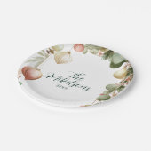 Vintage Ornamente Botanisches Party Pappteller (Schrägansicht)