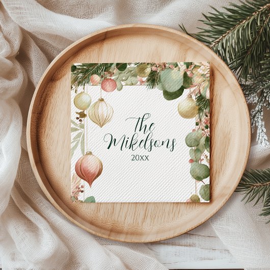 Vintage Ornamente Botanisches Party Serviette