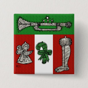 Vintage Ornamente Button