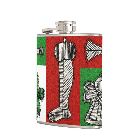 Vintage Ornamente Flachmann (Links)