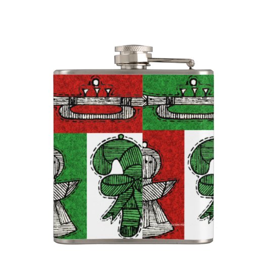 Vintage Ornamente Flachmann (Rückseite)