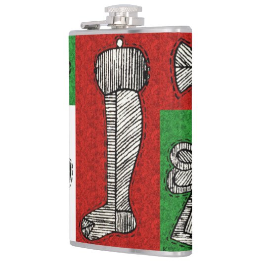 Vintage Ornamente Flachmann (Links)