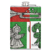 Vintage Ornamente Flachmann (Rückseite)