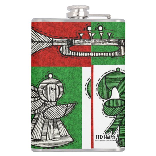 Vintage Ornamente Flachmann (Rückseite)