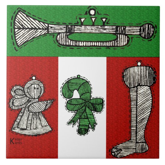 Vintage Ornamente Fliese (Vorderseite)