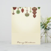 Vintage Ornamente Frohe Weihnachten (Stehend Vorderseite)
