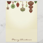 Vintage Ornamente Frohe Weihnachten (Vorderseite)