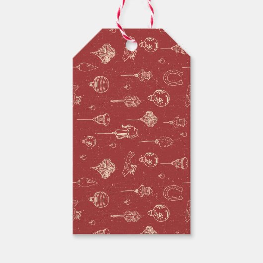 Vintage Ornamente Geschenkanhänger (Vorderseite)