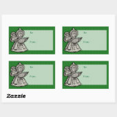 Vintage Ornamente Geschenkartikel Rechteckiger Aufkleber (Blatt)