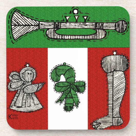 Vintage Ornamente Getränkeuntersetzer (Vorderseite)