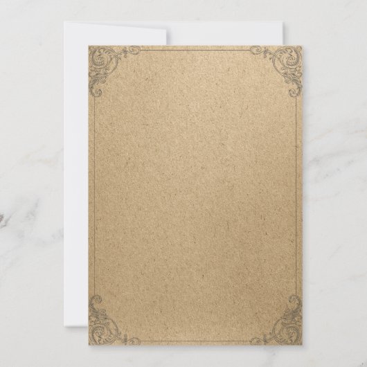 Vintage Ornamente Halloween Einladung (Rückseite)