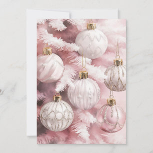 Vintage Ornamente in Weißrosa Weihnachten