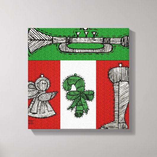 Vintage Ornamente Leinwanddruck (Vorderseite)