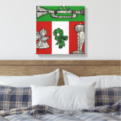 Vintage Ornamente Leinwanddruck (Insitu (Schlafzimmer))