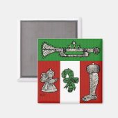 Vintage Ornamente Magnet (Vorderseite/Rückseite)