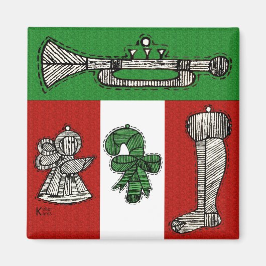 Vintage Ornamente Magnet (Vorne)