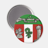Vintage Ornamente Magnet (Vorderseite/Rückseite)