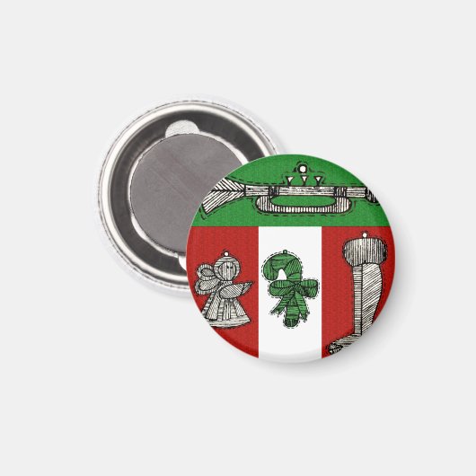 Vintage Ornamente Magnet (Vorderseite/Rückseite)