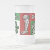 Vintage Ornamente Mattglas Bierglas (Mittel)