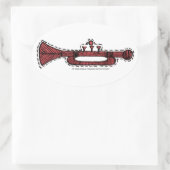 Vintage Ornamente Ovaler Aufkleber (Tasche)