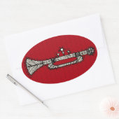 Vintage Ornamente Ovaler Aufkleber (Umschlag)