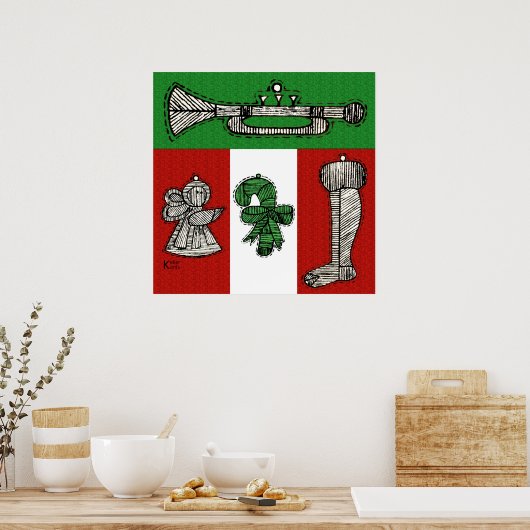 Vintage Ornamente Poster (Küche)