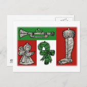 Vintage Ornamente Postkarte (Vorne/Hinten)