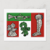 Vintage Ornamente Postkarte (Vorderseite)