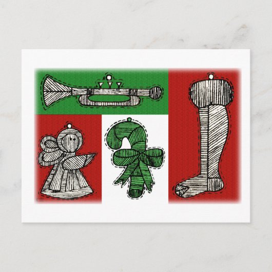 Vintage Ornamente Postkarte (Vorderseite)