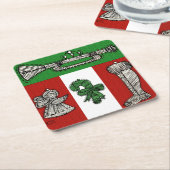 Vintage Ornamente Rechteckiger Pappuntersetzer (angewinkelt)