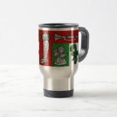 Vintage Ornamente Reisebecher (VorderseiteRechts)