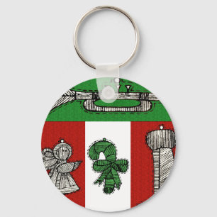 Vintage Ornamente Schlüsselanhänger