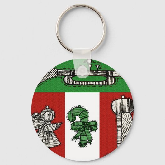 Vintage Ornamente Schlüsselanhänger (Vorderseite)