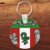 Vintage Ornamente Schlüsselanhänger (Vorderseite)
