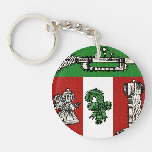 Vintage Ornamente Schlüsselanhänger (Vorderseite)