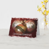 Vintage Ornamente SchneeballWeihnachtskarte Karte (Gelbe Blume)